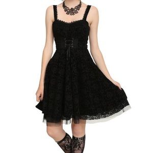 Disney Nightmare Before Christmas Flocked Dress Jack Skellington Hot Topic S/M